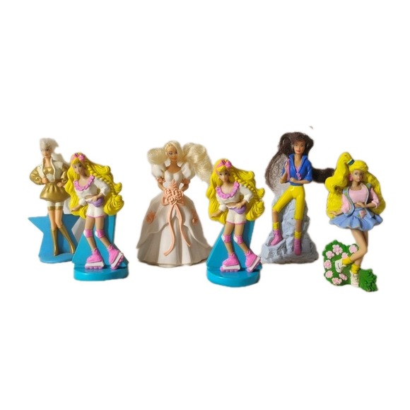 McDonald's Other - Vintage Barbie Doll McDonalds Toys 1990s Lot Of 6
